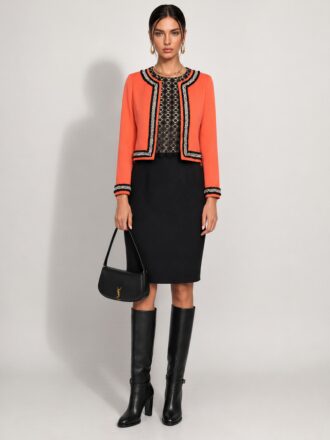 Елегантна сукня 2-в-1 з кораловим акцентом